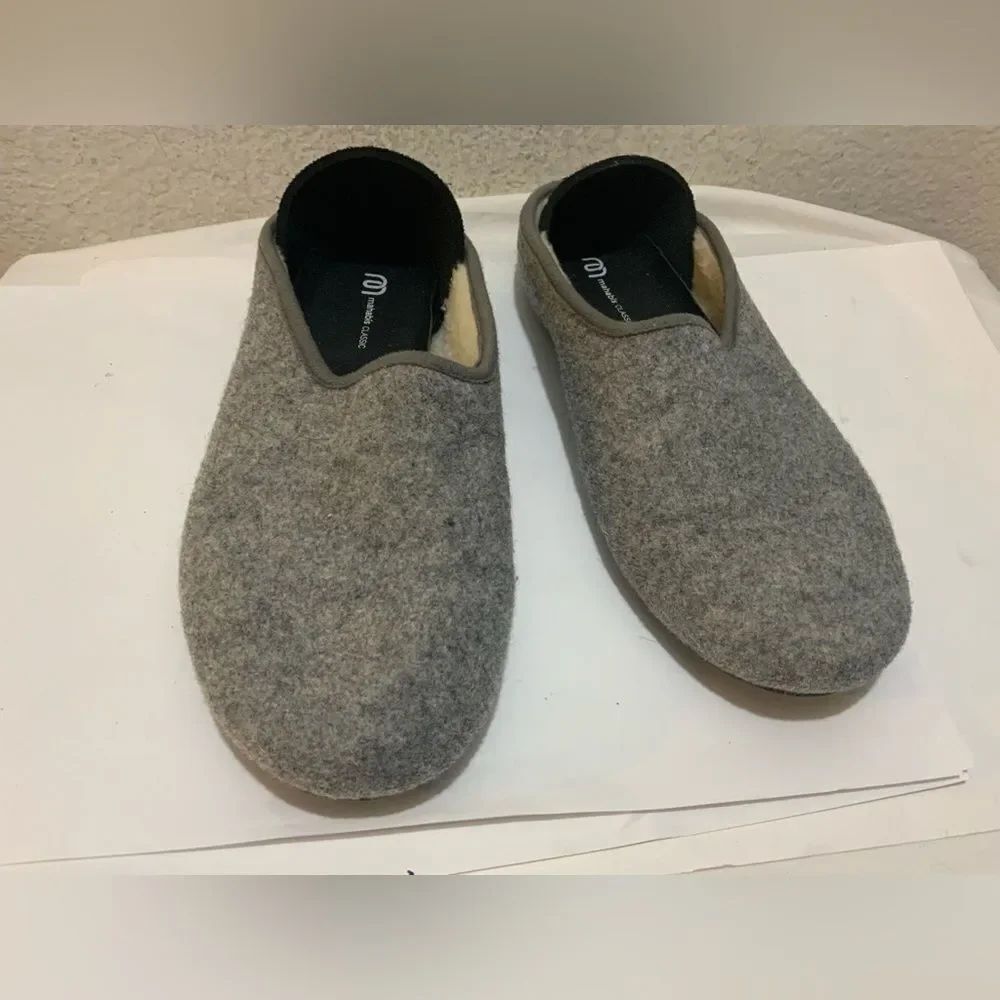 Mahabis Curve Classic Wool Slippers Size 45